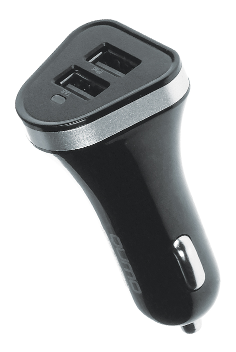 Автомобильное зарядное устройство Qumo Auto Energy Charger 0061 + кабель Type C, 2xUSB, 3.1А, 15.5 Вт, кабель USB Type-C, черный (24202)