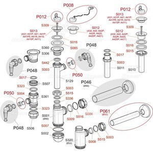 Сифон для раковины AlcaPlast D40 с накидной гайкой 5/4'' (A43 / AG210522140)