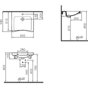 Раковина Vitra Conforma 60х54 (5289B003-0001)