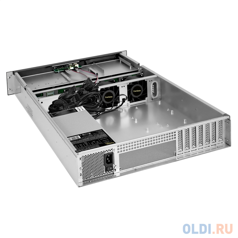 Серверный корпус ExeGate Pro 2U660-HS08 <RM 19", высота 2U, глубина 660, БП 2U-700ADS, 8xHotSwap, USB>