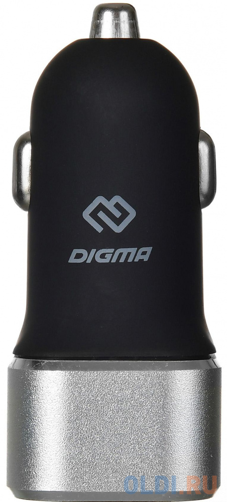 Автомобильное зарядное устройство Digma DGCC-2U-QC3.0-BS 5.4А черный
