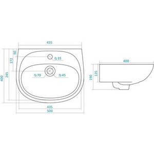 Раковина Santek Анимо 50х40 (1WH110496)