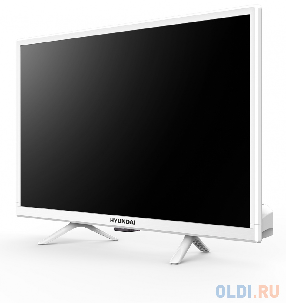 Телевизор LED Hyundai 24" H-LED24BS5102 Салют ТВ Slim Design белый HD 60Hz DVB-T DVB-T2 DVB-C DVB-S DVB-S2 USB WiFi Smart TV