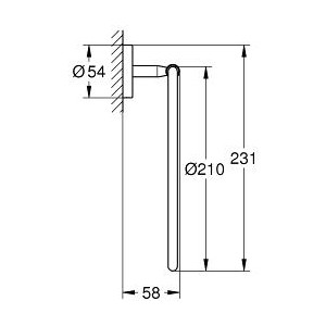 Полотенцедержатель Grohe Bau Cosmopolitan кольцо (40460001)