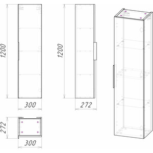 Пенал Grossman Форта 30х120 дуб галифакс (303005)