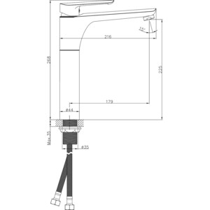 Смеситель для раковины Mixline ML29-042 хром (4610211000995)