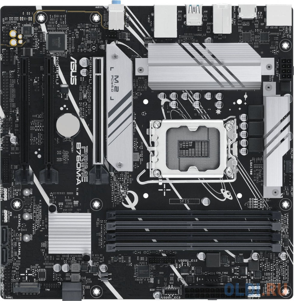 ASUS PRIME B760M-A-CSM, LGA1700, B760, 4*DDR5, 2xHDMI+DP, 4xSATA3 + RAID, 2xM2, Audio, Gb LAN, USB 3.2, USB 2.0, mATX; 90MB1EK0-M0EAYC