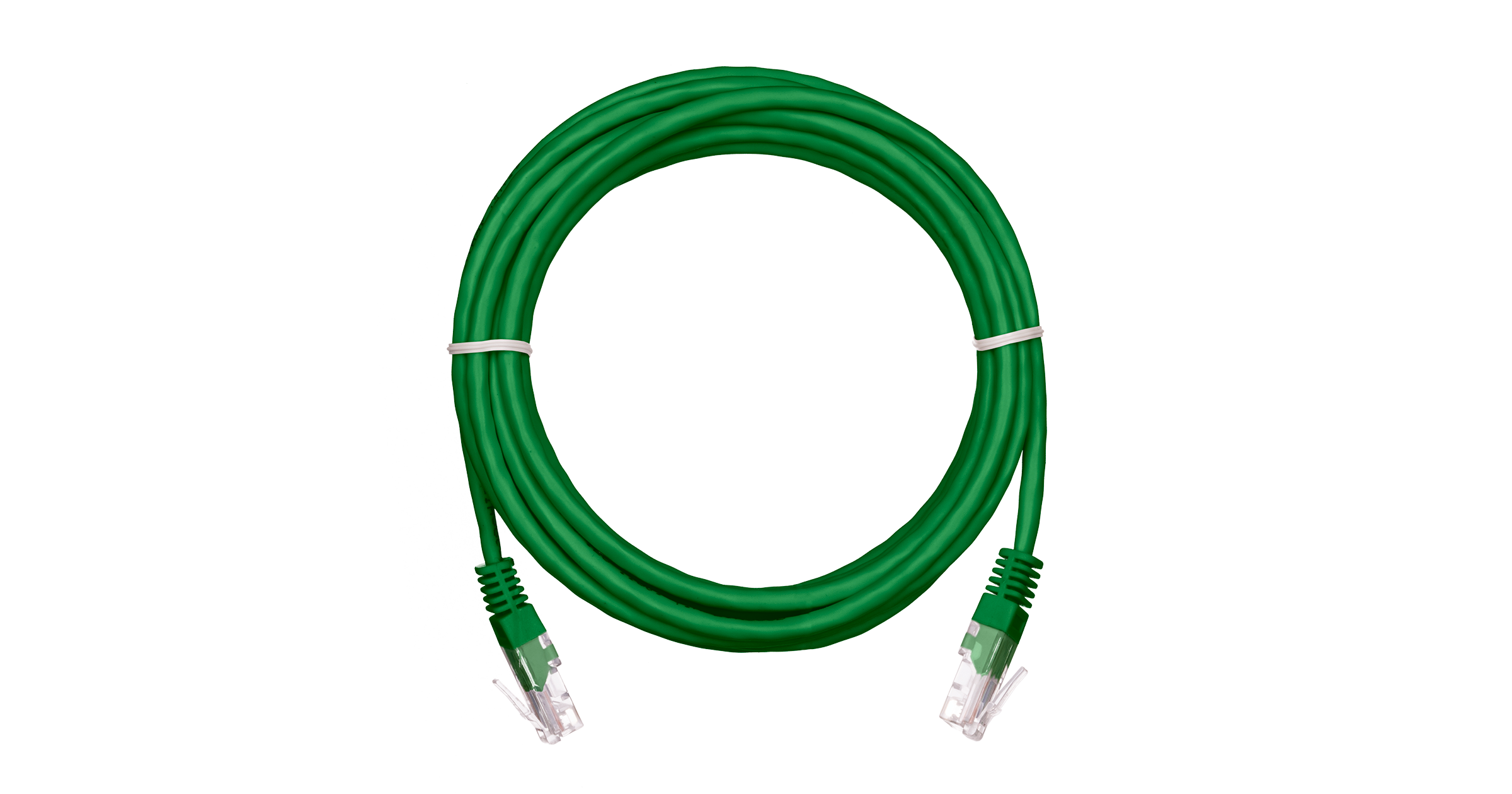 Патч-корд UTP кат.5e, 0.5 м, RJ45-RJ45, зеленый, CU, 10 шт., NETLAN EC-PC4UD55B-BC-PVC-005-GN-10