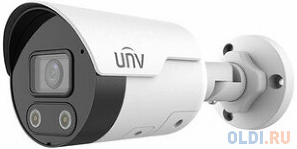 Uniview Видеокамера IP цилиндрическая, 1/2.8&quot; 2 Мп КМОП @ 30 к/с, ColorHunter, ИК-подсветка и подсветка видимого спектра до 30м., EasyStar 0.003