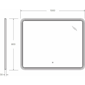 Зеркало Cezares Duet 100х80 с подсветкой, сенсор (CZR-SPC-DUET-1000-800-LED-TCH)