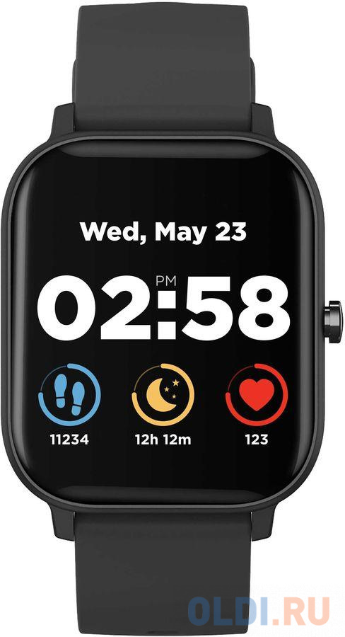 Smart watch, 1.3inches TFT full touch screen, Zinic+plastic body, IP67 waterproof, multi-sport mode, compatibility with iOS and android, black body wi
