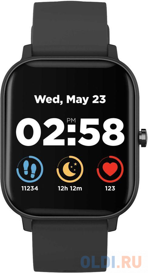 Smart watch, 1.3inches TFT full touch screen, Zinic+plastic body, IP67 waterproof, multi-sport mode, compatibility with iOS and android, black body wi в Москвe