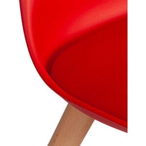 Стул TetChair TULIP (mod. 73-1) / 1 шт. в упаковке, дерево/пластик/экокожа, Красный (Red)