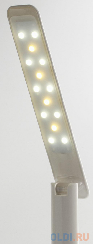 Светильник настольный SONNEN BR-888A, на подставке, светодиодный, 9 Вт, часы, календарь, термометр, белый, 236664