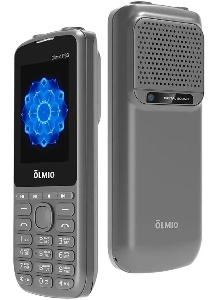 Мобильный телефон P33 Olmio (серый)