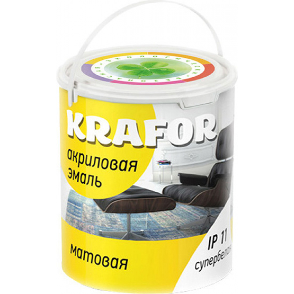 Акриловая эмаль KRAFOR