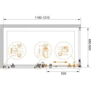 Душевой уголок Cezares Stylus-M AH-1 120x90 прозрачный, хром (STYLUS-O-M-AH-1-120/90-C-Cr)