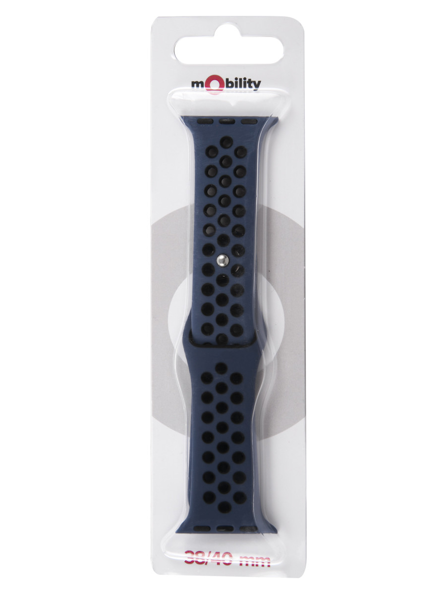 Ремешок mObility для Apple Watch, 38-40 мм, Дизайн 1, синий (УТ000018899)