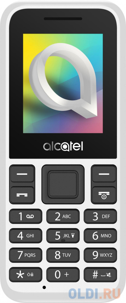 Мобильный телефон Alcatel 1068D белый моноблок 2Sim 1.8&quot; 128x160 Nucleus 0.08Mpix GSM900/1800 GSM1900 MP3 FM microSD max32Gb