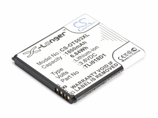 Аккумулятор CameronSino CS-OT503XL для Alcatel One Touch 5038D POPD5 (TLI018D1), Li-Ion, 1600mAh, 3.7V (P104.0126)