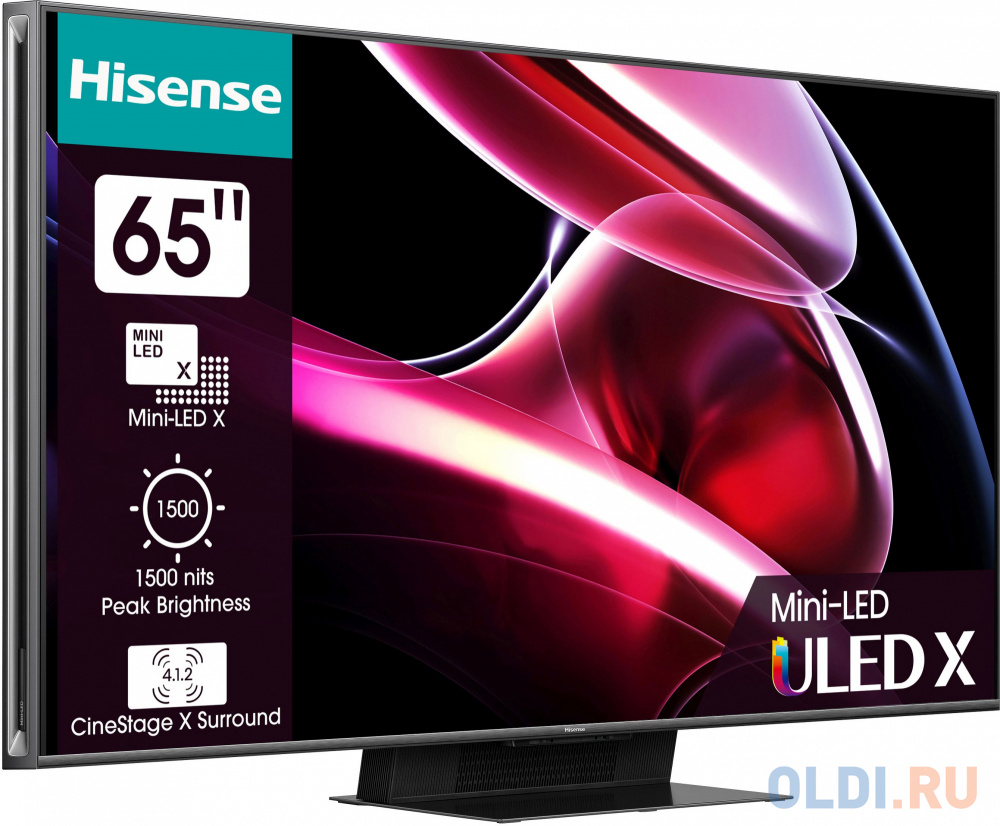 Телевизор LED Hisense 65" 65UXKQ темно-серый 4K Ultra HD 120Hz DVB-T DVB-T2 DVB-C DVB-S DVB-S2 USB WiFi Smart TV