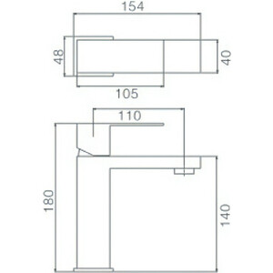 Смеситель для раковины Haiba HB803-7 черный матовый (HB10803-7)