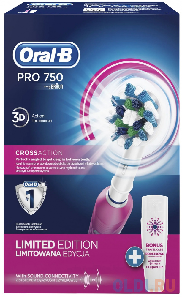 Электрическая зубная щетка PRO 750 LTD EDIT PINK ORAL-B