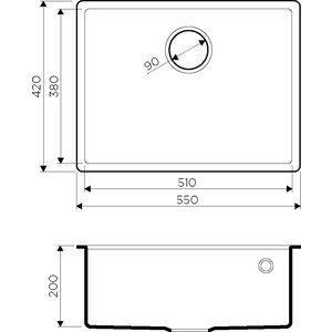 Кухонная мойка Omoikiri Tedori 54-U PL платина (4993995)