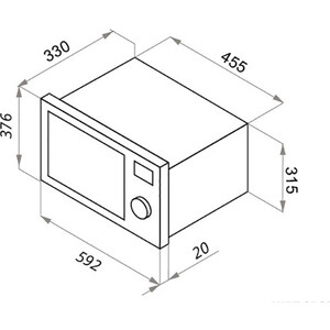 Встраиваемая микроволновая печь MAUNFELD JBMO.20.5GRBG