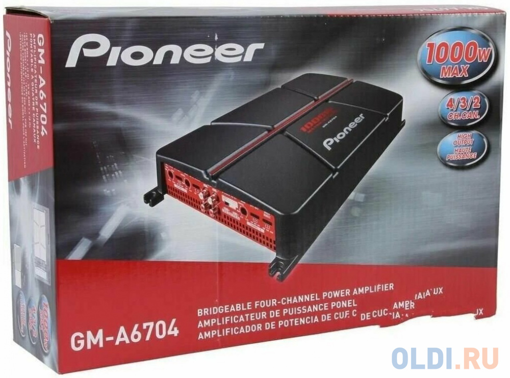 Усилитель автомобильный Pioneer GM-A6704 четырехканальный в Москвe