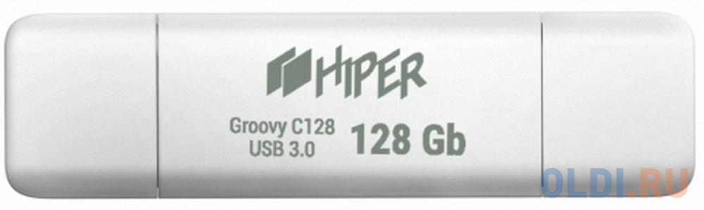 Флэш-драйв 128GB OTG USB 3.0/Type-C, Groovy C,пластик, цвет белый, Hiper