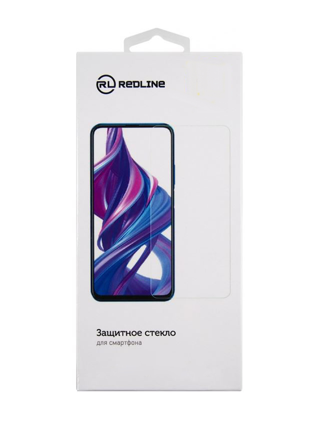 Стекло защитное Red Line для Realme C21, с защитой края от сколов, черный УТ000027518