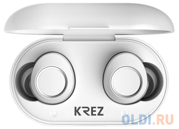 Наушники TWS KREZ BassBuds W EP07, белые в Москвe