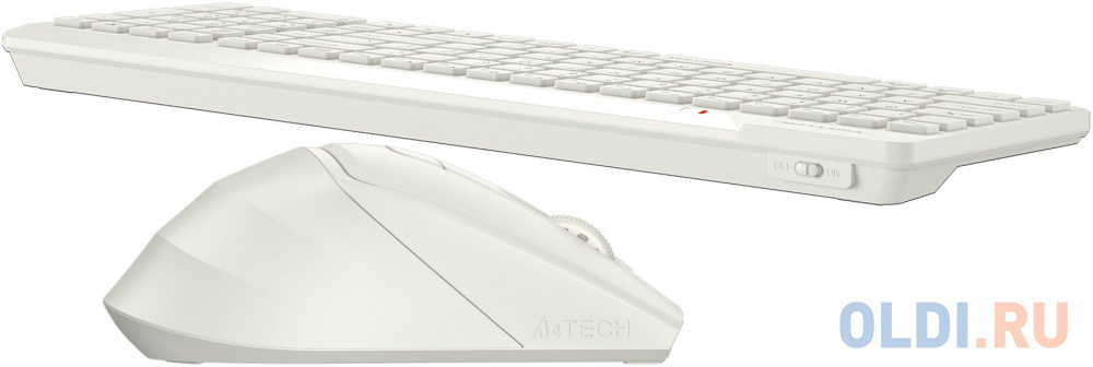 Клавиатура + мышь A4Tech Fstyler FG2400 Air клав:бежевый мышь:бежевый USB беспроводная slim (FG2400 AIR BEIGE)