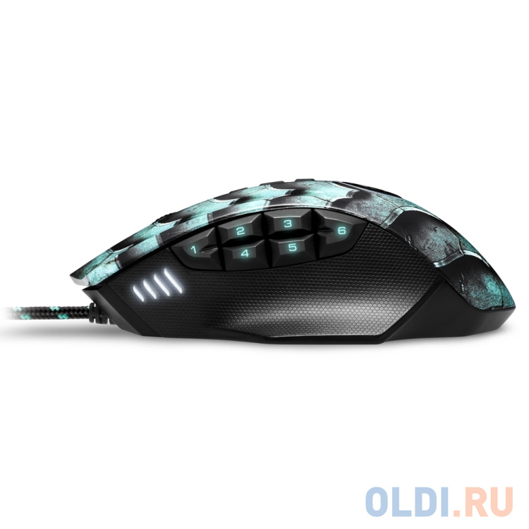 Sharkoon Drakonia II Green Игровая мышь (12 кнопок, 15000 dpi, USB, RGB подсветка)