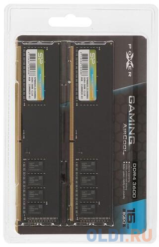 Оперативная память для компьютера Silicon Power XPower AirCool DIMM 16Gb DDR4 3600MHz SP016GXLZU360B2A