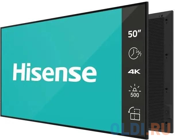 Панель Hisense 50" 50DM66D черный D-LED DID LED 8ms 16:9 HDMI матовая 1200:1 500cd 178гр/178гр 3840x2160 DP 4K USB 15кг