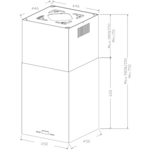 Вытяжка Korting KHA 45970 N Cube в Москвe