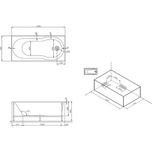 Акриловая ванна Am.Pm X-Joy 150x70 (W88A-150-070W-A)