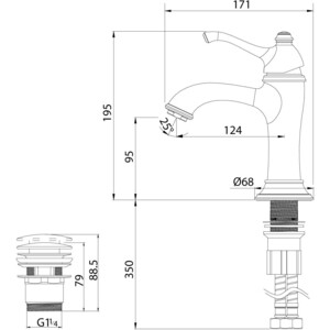 Смеситель для раковины Lemark Greek (LM5506GG)