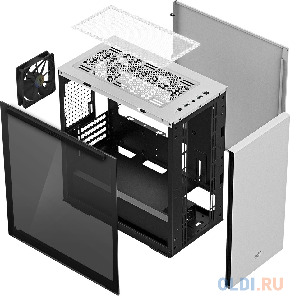 Корпус MiniTower Deepcool MACUBE 110 WH TG Winodw white mATX (R-MACUBE110-WHNGM1N-G1)