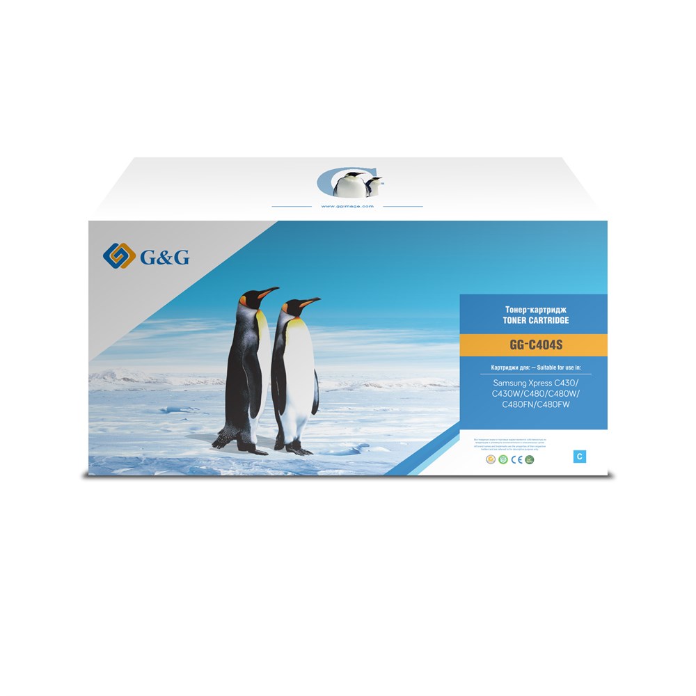 Картридж лазерный G&G GG-C404S голубой (1000стр.) для Samsung SL-C430/C430W/C480/C480W/C480FW в Москвe