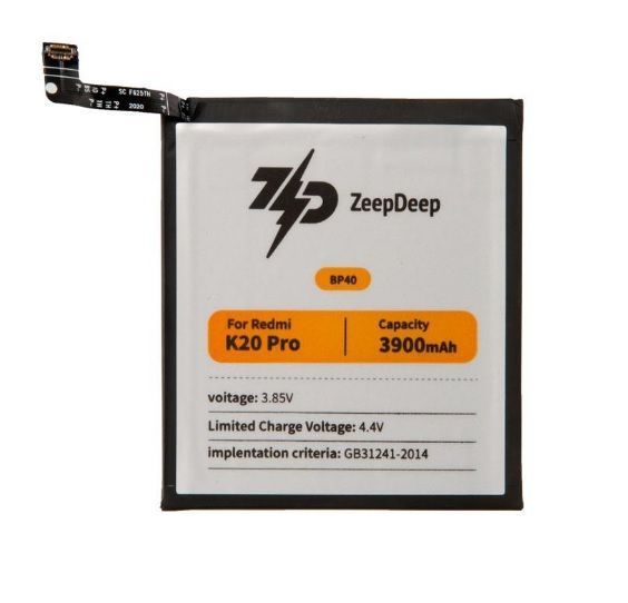 Аккумулятор ZeepDeep BP40 для Xiaomi Redmi K20 Pro, Mi 9T Pro, Li-Pol, 3900mAh, 3.85V (837782)