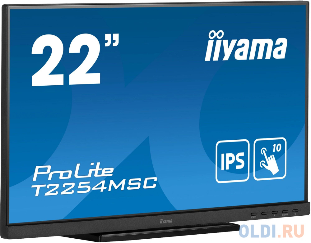 Монитор Iiyama 21.5" ProLite T2254MSC-B1AG черный IPS LED 16:9 HDMI M/M глянцевая HAS 250cd 178гр/178гр 1920x1080 60Hz DP FHD USB Touch 4.9кг