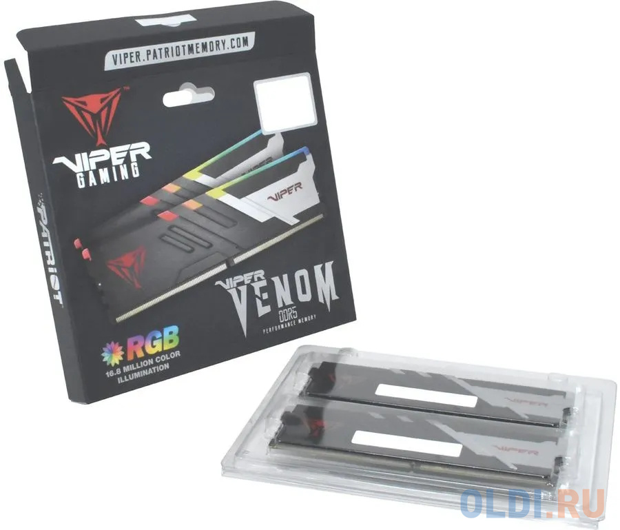 Оперативная память для компьютера Patriot Viper Venom RGB DIMM 32Gb DDR5 6200 MHz PVVR532G620C40K