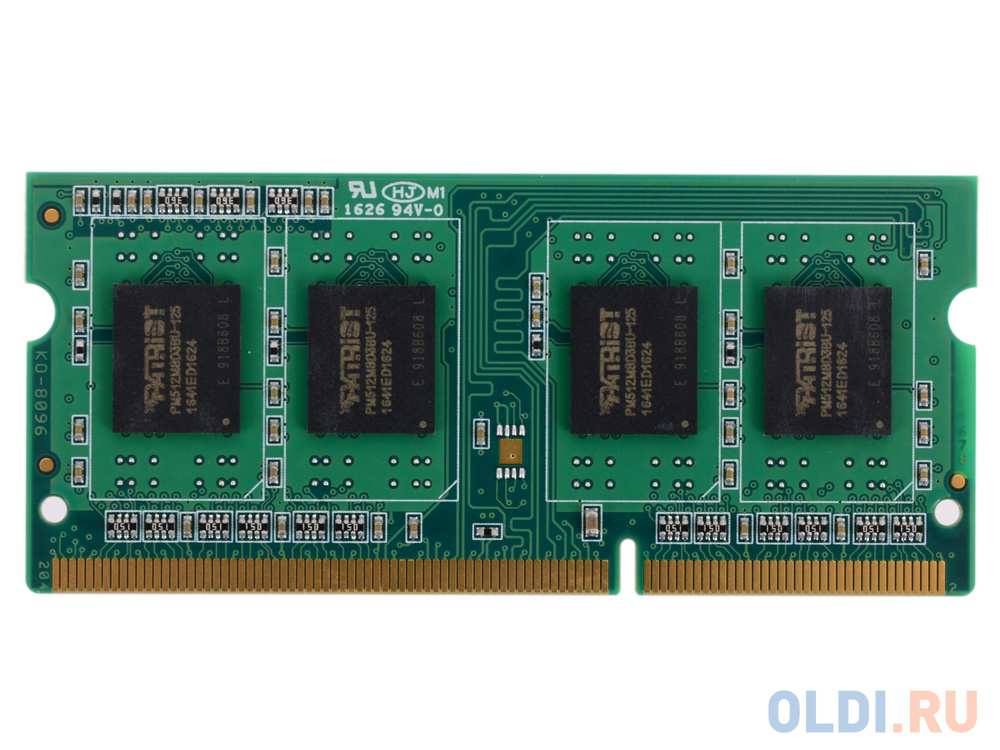 Оперативная память для ноутбука Patriot PSD34G1600L81S SO-DIMM 4Gb DDR3 1600 MHz PSD34G1600L81S