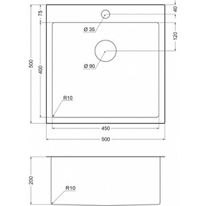 Кухонная мойка EMAR EMB-117A PVD Nano Coppery