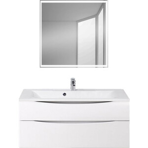 Тумба с раковиной BelBagno Marino-H60 120 bianco lucido (MARINO-H60-1200-2C-SO-BL-P, BB1200/450-LV-MR-PR)