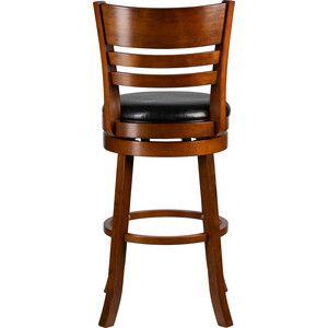 Вращающийся полубарный стул Dobrin WILLIAM COUNTER LMU-4393 шоколад, черный