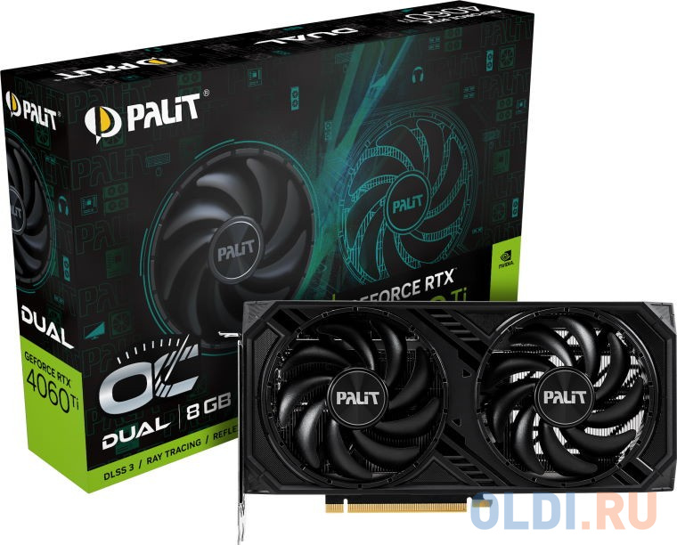 Видеокарта Palit nVidia GeForce RTX 4060 Ti DUAL OC 8192Mb в Москвe